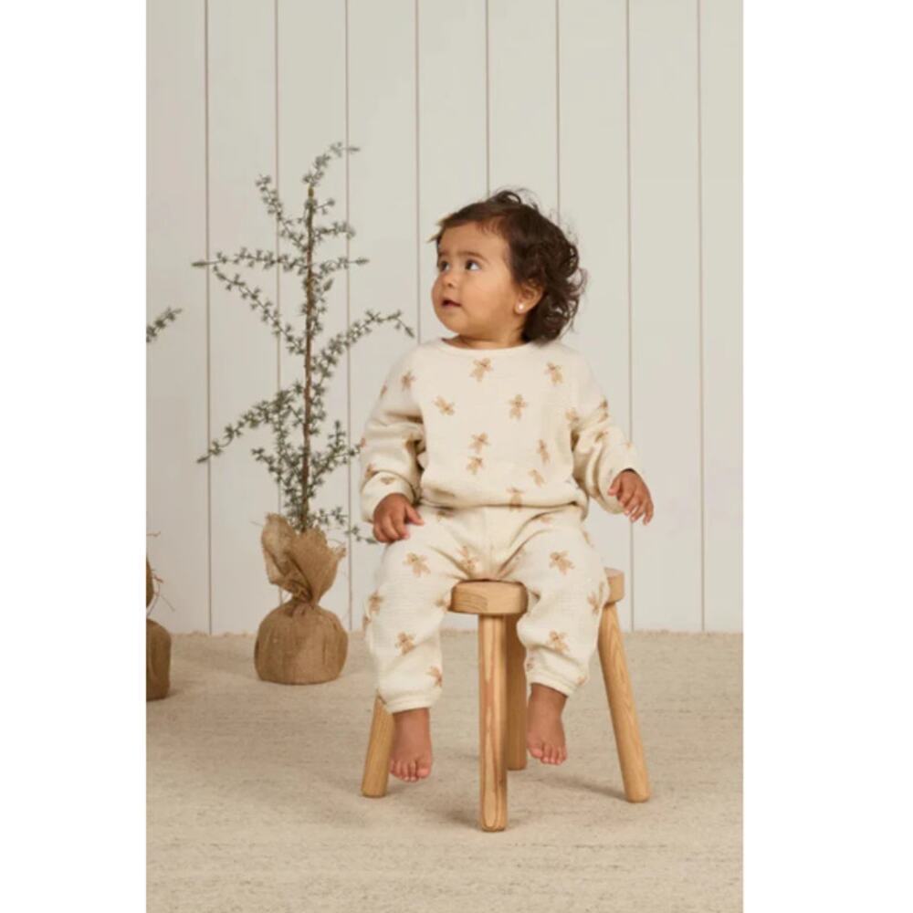Quincy Mae Baby Gingerbread Waffle Slouch Set Size 6-12 M